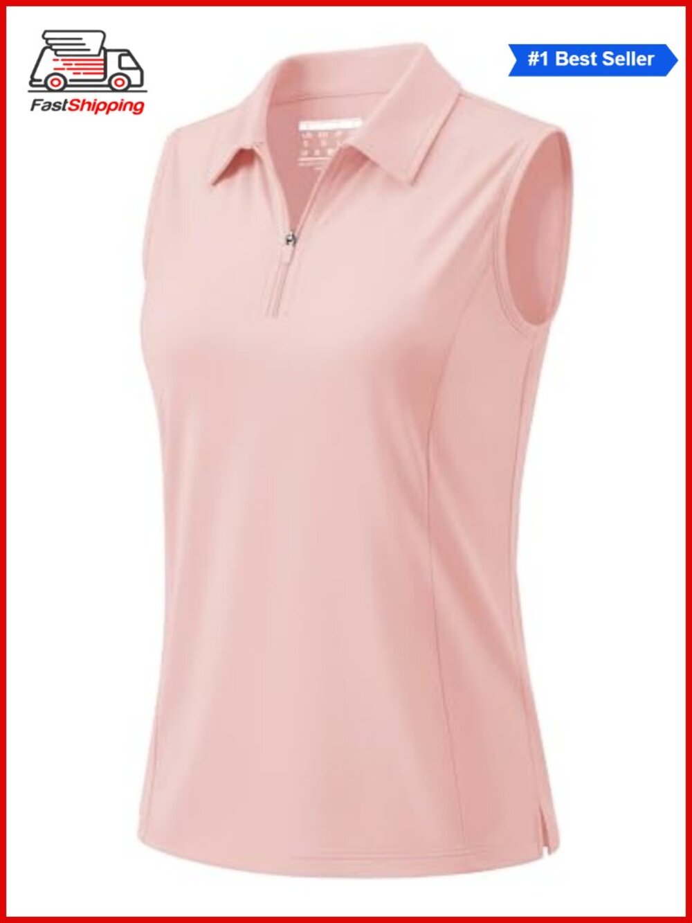 ✨ MAGCOMSEN Sleeveless Quarter Zip Golf Polo Tennis Tank Top UPF 50+ Women's